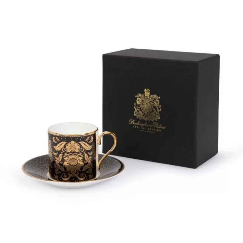 Acanthus Black Coffee Cup And Saucer*Royal Collection Shop Flash Sale