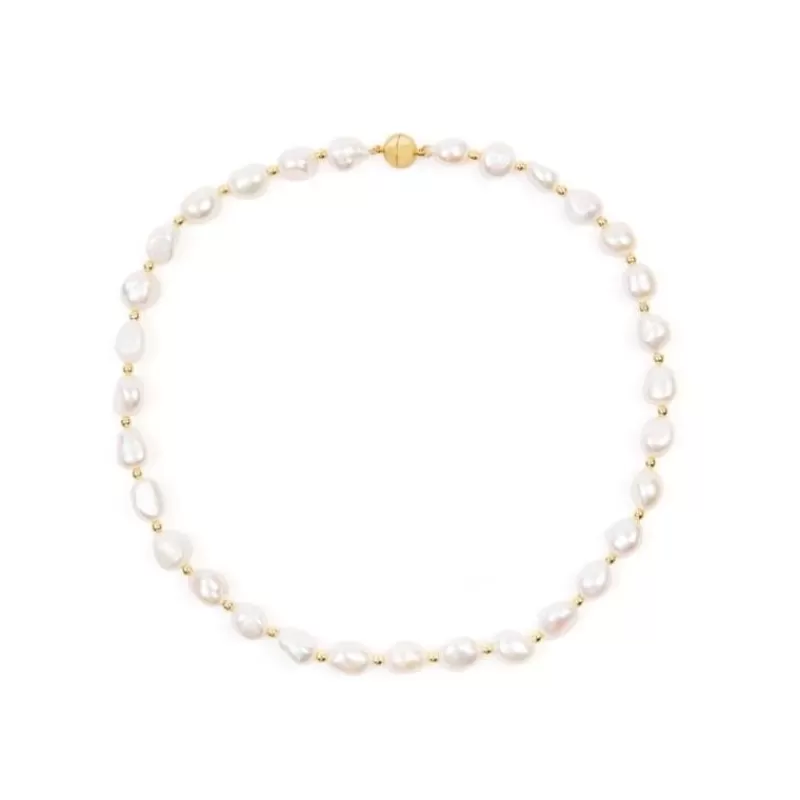 Baroque Pearl And Gold Bead Necklace*Royal Collection Shop Clearance