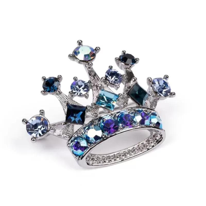 Blue And Silver Crown Brooch*Royal Collection Shop Fashion