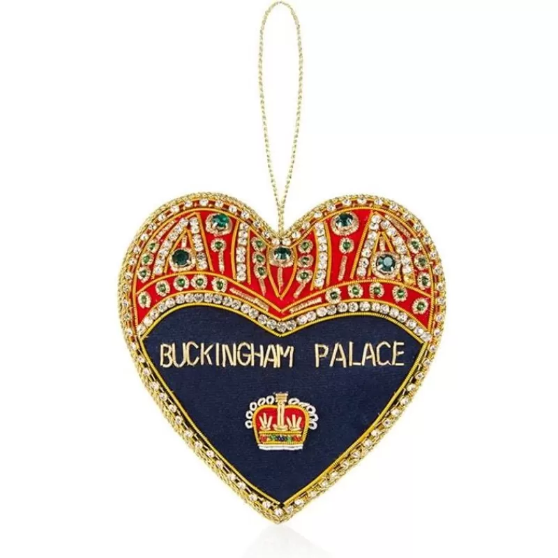 Buckingham Palace Navy And Red Heart Decoration*Royal Collection Shop New