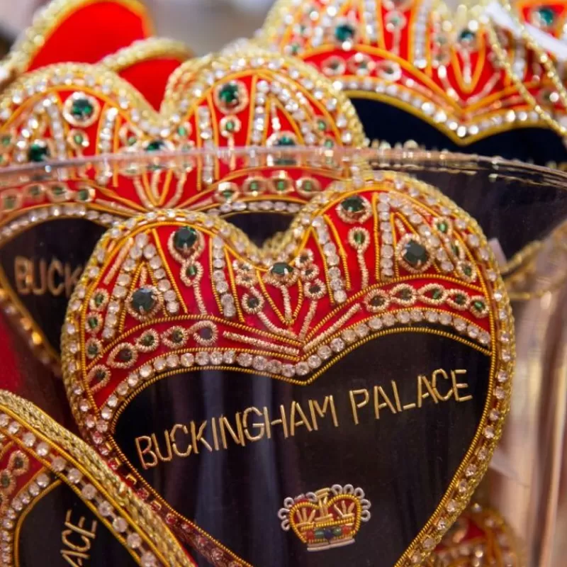 Buckingham Palace Navy And Red Heart Decoration*Royal Collection Shop New