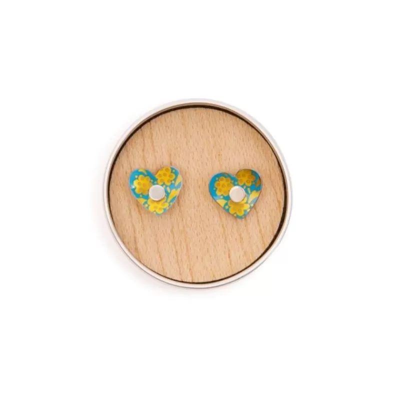 Coat Of Arms Tin Heart Stud Earrings*Royal Collection Shop Discount