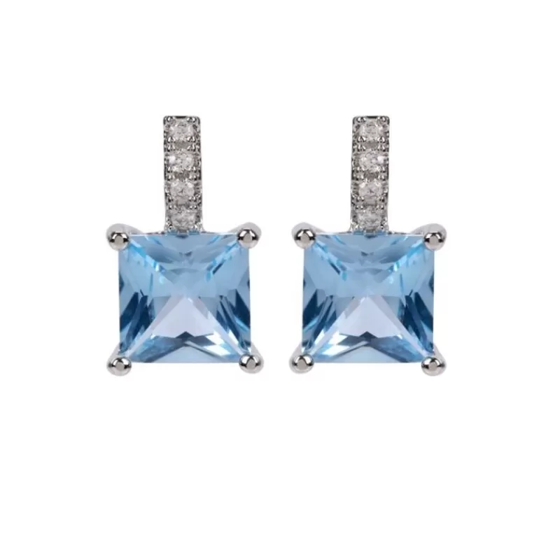 Crystal Square Drop Earrings*Royal Collection Shop Flash Sale