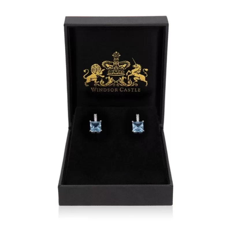 Crystal Square Drop Earrings*Royal Collection Shop Flash Sale