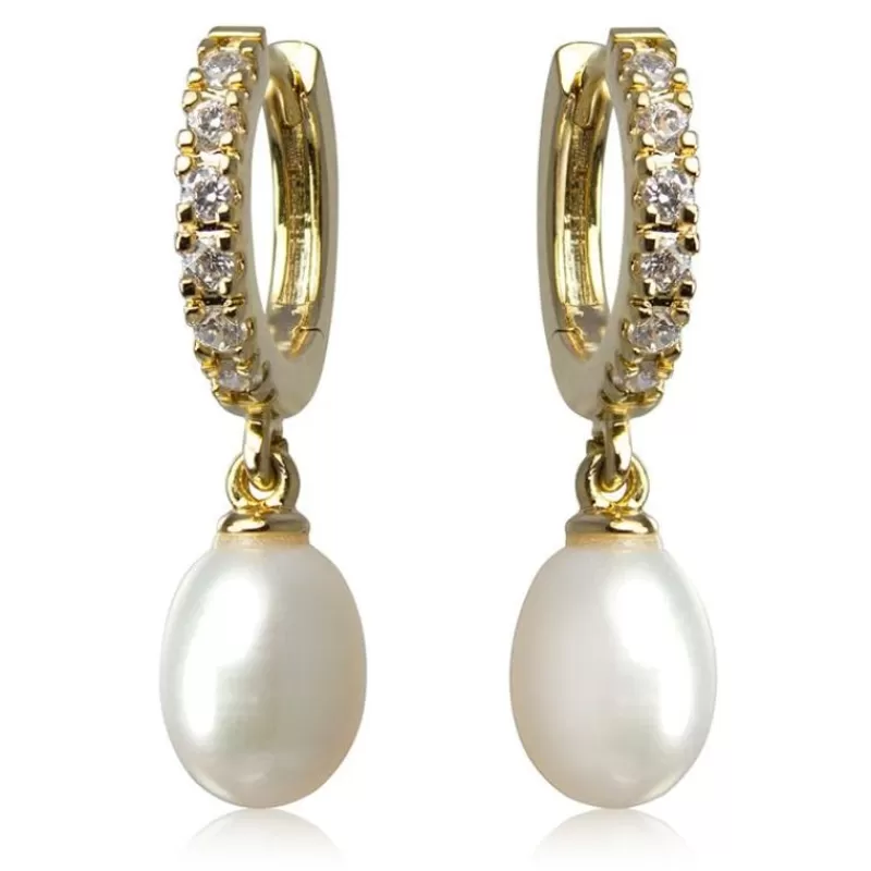 Gold Pearl Earrings*Royal Collection Shop New