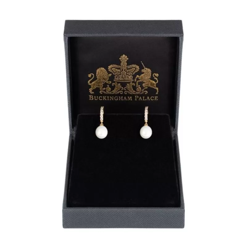 Gold Pearl Earrings*Royal Collection Shop New