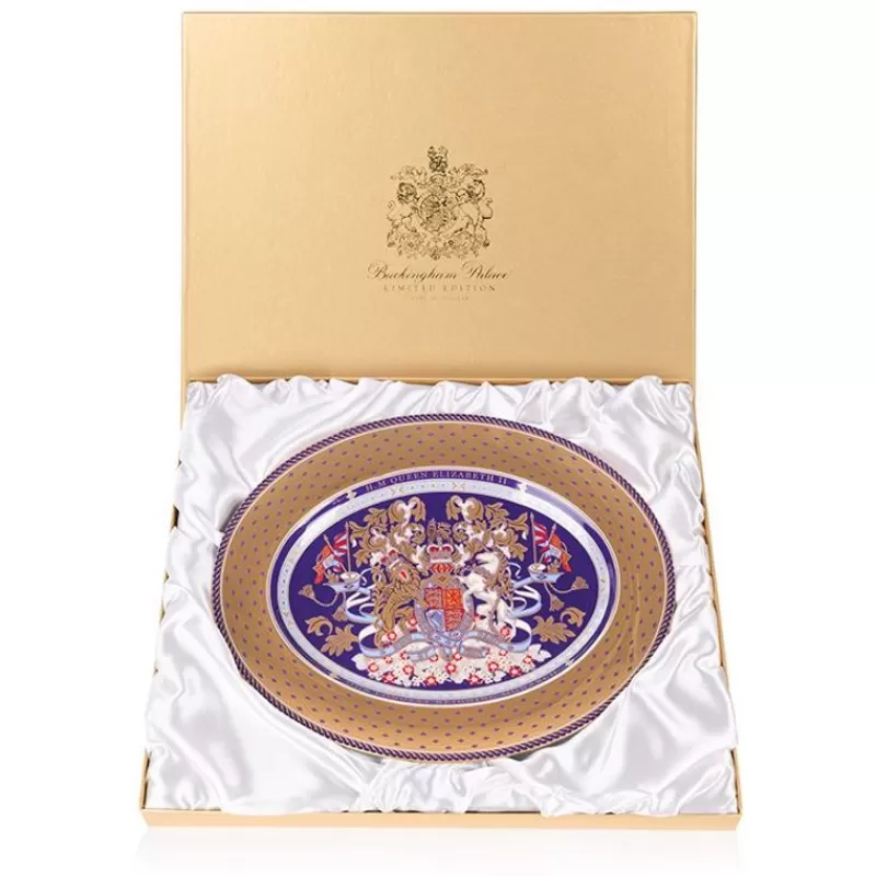 Longest Reigning Monarch Oval Charger*Royal Collection Shop Outlet