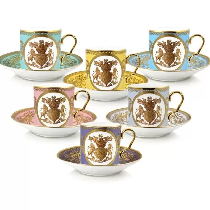 Lustre Pastel Coffee Cup And Saucer Set*Royal Collection Shop Store