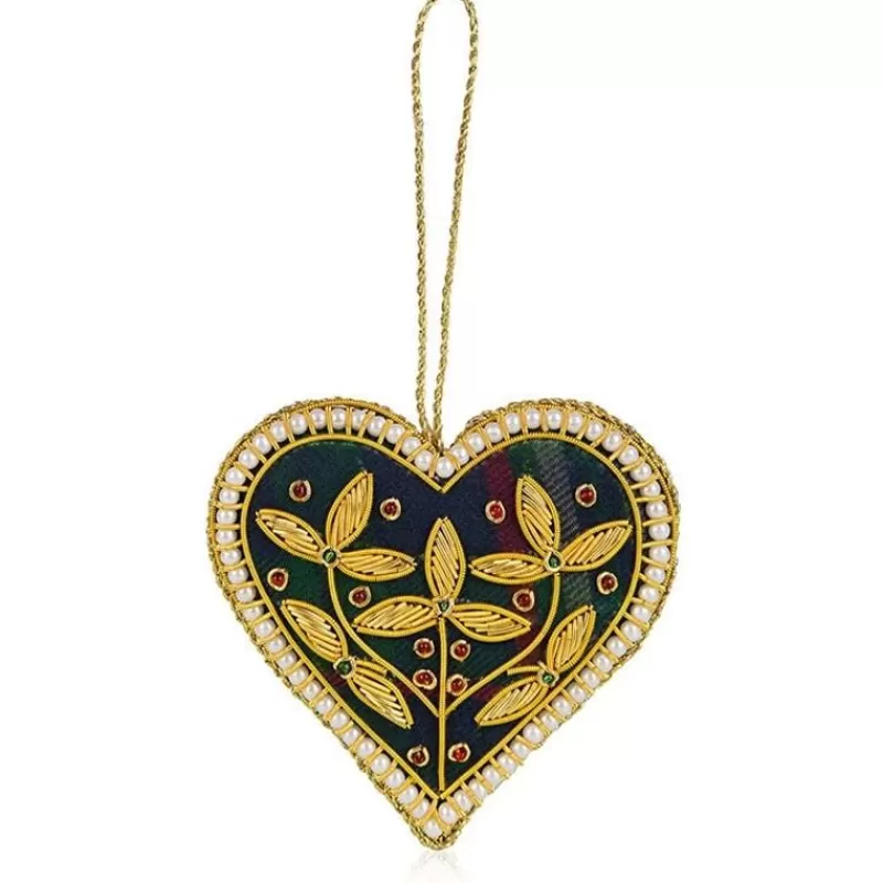 Palace Of Holyroodhouse Tartan Heart Decoration*Royal Collection Shop Best