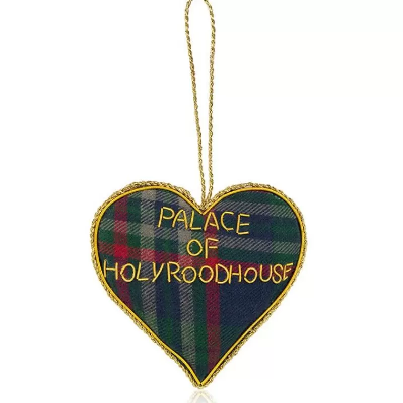 Palace Of Holyroodhouse Tartan Heart Decoration*Royal Collection Shop Best