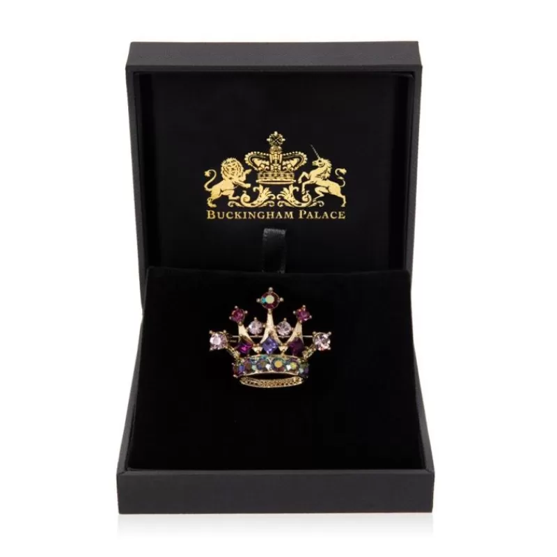 Purple And Gold Crown Brooch*Royal Collection Shop Best Sale