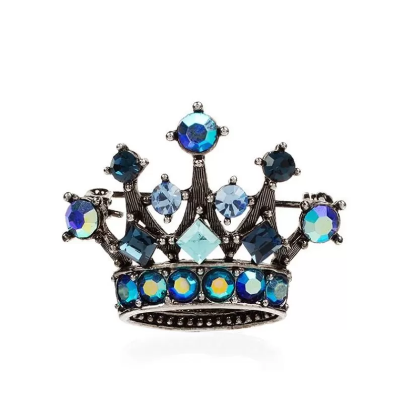 Small Blue Crystal Crown Brooch*Royal Collection Shop Best Sale