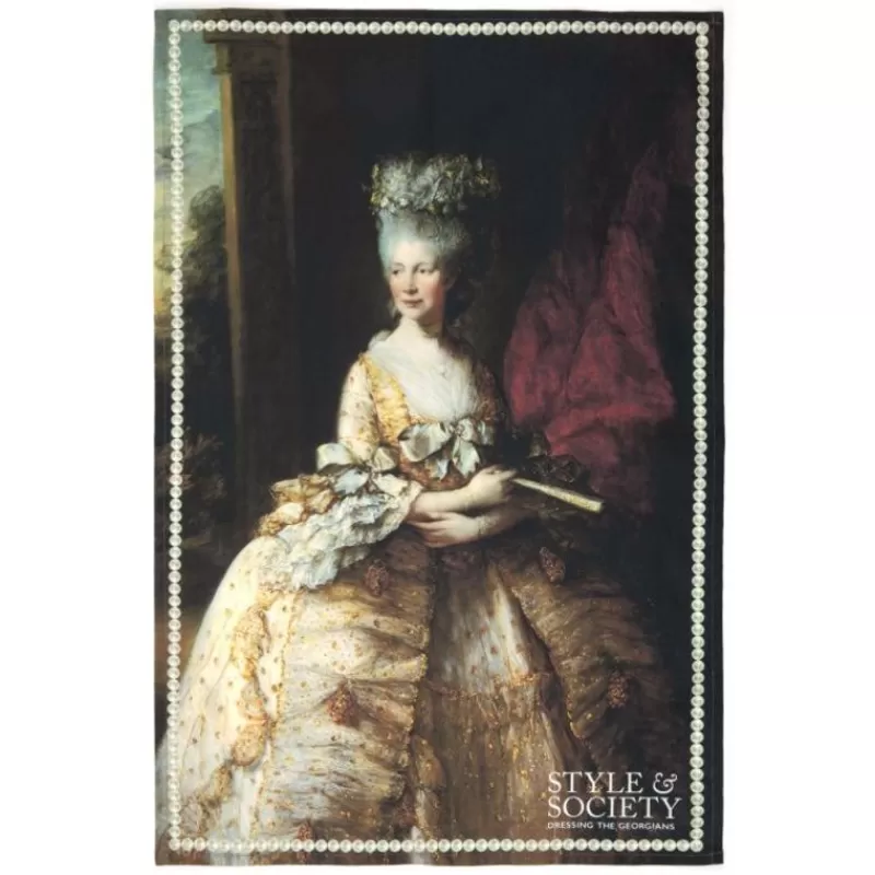 Style & Society Queen Charlotte Tea Towel*Royal Collection Shop Clearance