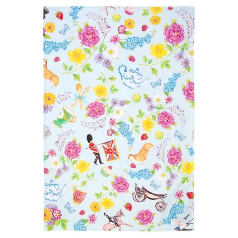 The Summertime Blue Tea Towel*Royal Collection Shop Best