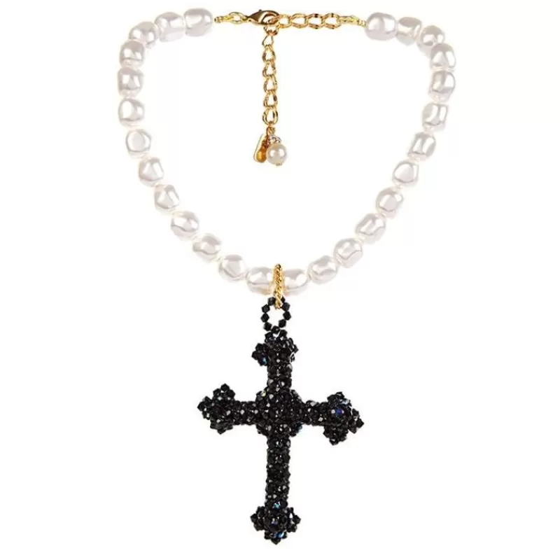 Vicki Sarge Black Cross Necklace*Royal Collection Shop Shop