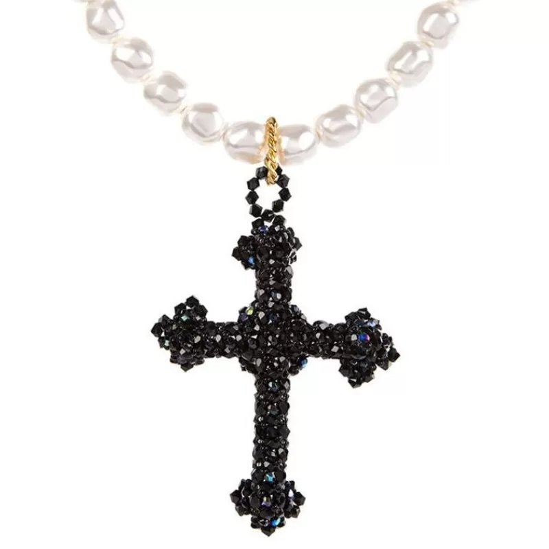 Vicki Sarge Black Cross Necklace*Royal Collection Shop Shop