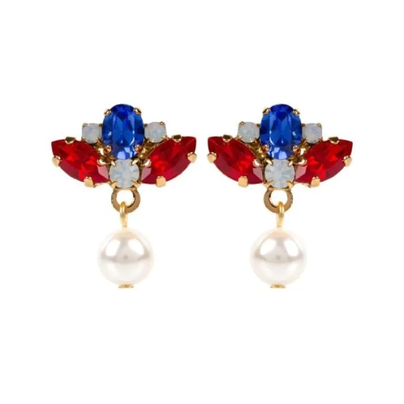 Vicki Sarge Red, White And Blue Small Drop Earrings*Royal Collection Shop Sale