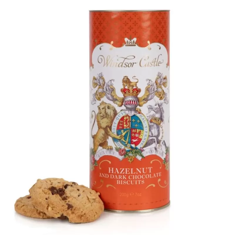 Windsor Castle Hazelnut And Chocolate Chip Biscuit Tube*Royal Collection Shop Fashion