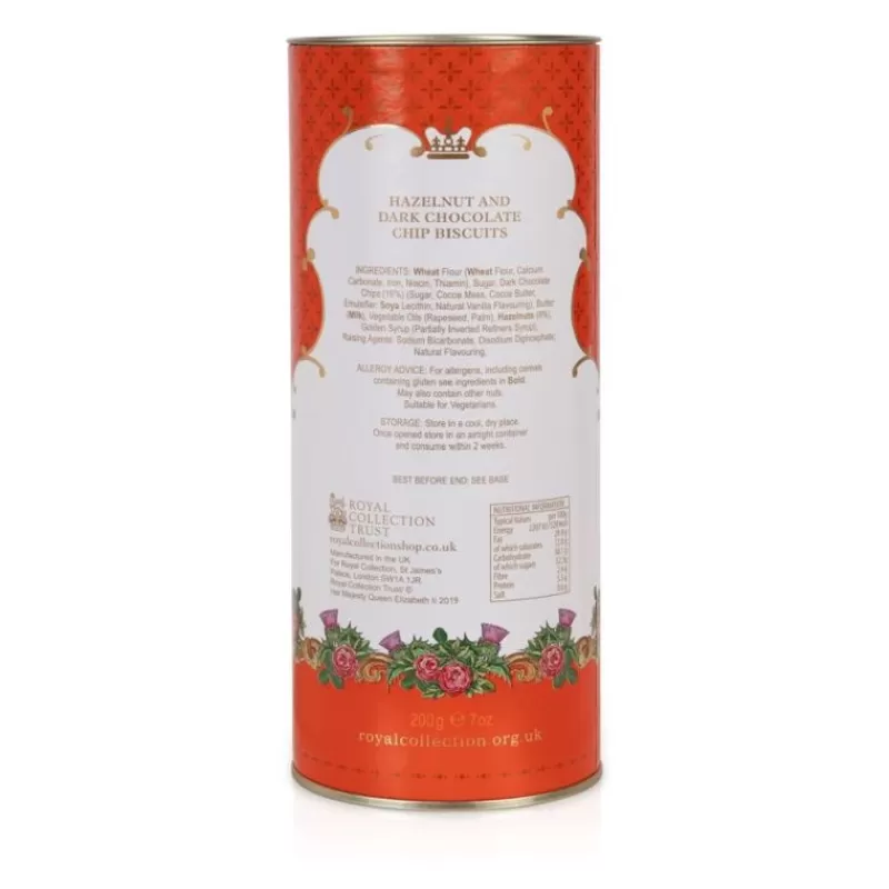 Windsor Castle Hazelnut And Chocolate Chip Biscuit Tube*Royal Collection Shop Fashion